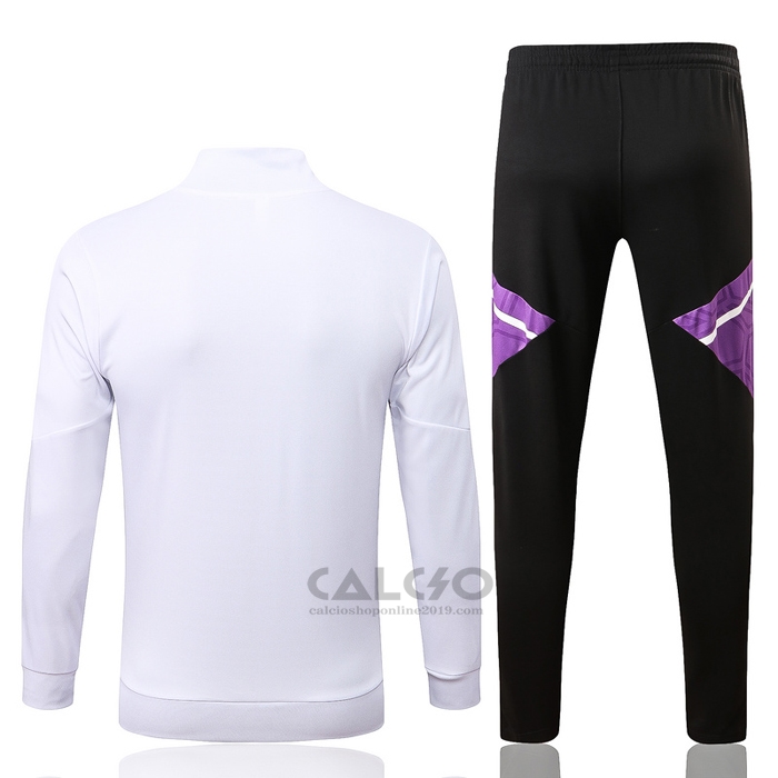 Tuta da Track di Giacca Real Madrid 2022-2023 Bianco e Purpura